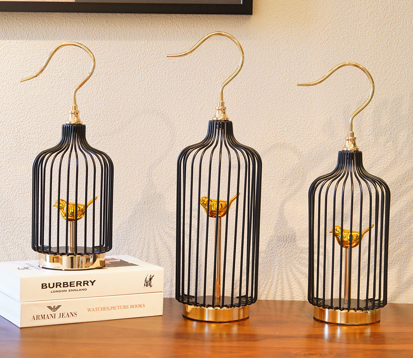 Sleek Cage Console Table Decor