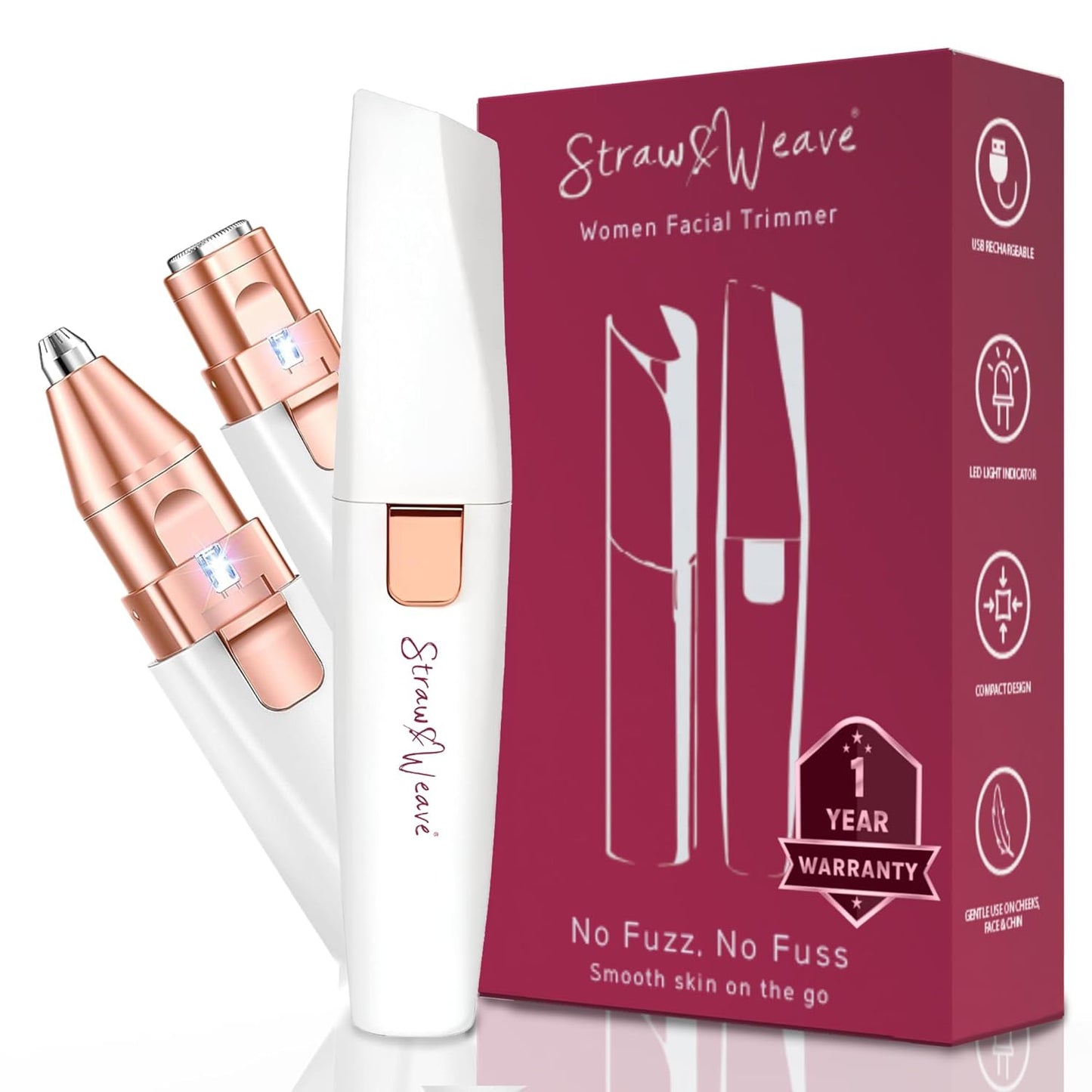 Facial Hair Removal Machine | Eyebrow Trimmer & Epilator | Trimmer For Women| 2 In 1 Trimmer | Painless Hair Removal Machine | Nose Hairs Remover