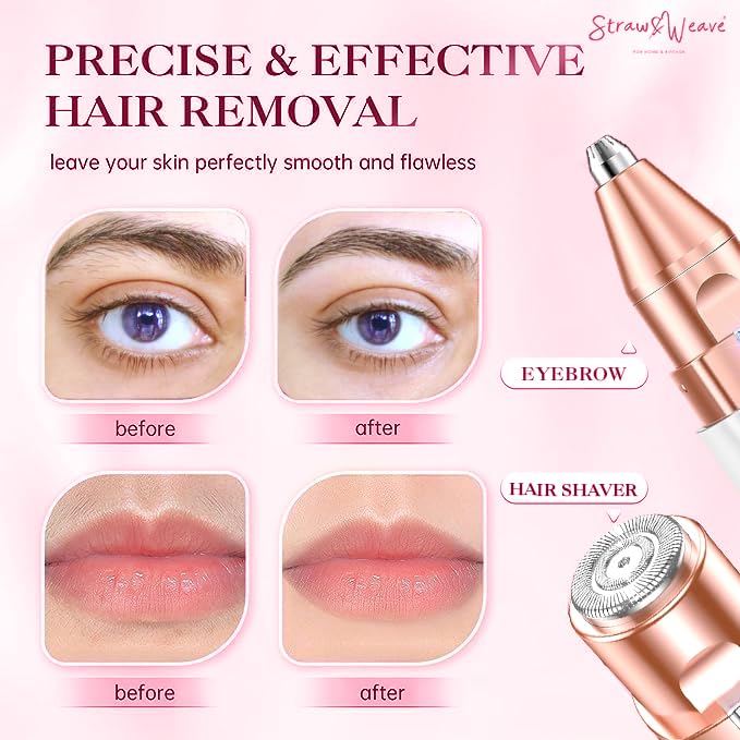 Facial Hair Removal Machine | Eyebrow Trimmer & Epilator | Trimmer For Women| 2 In 1 Trimmer | Painless Hair Removal Machine | Nose Hairs Remover