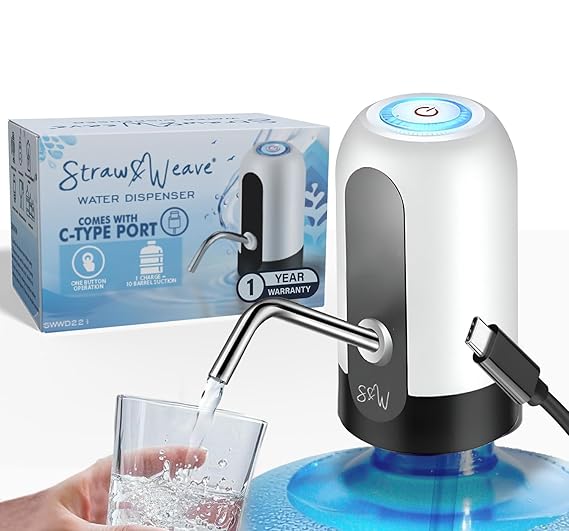 Automatic Water Dispenser Pump For 20 Litre Bottle | Portable C-Type Rechargeable Water Pump Dispenser for Home, Office & Outdoors | Water Can Pump For 20 Litre | Water Can Dispenser