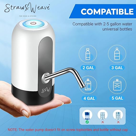 Automatic Water Dispenser Pump For 20 Litre Bottle | Portable C-Type Rechargeable Water Pump Dispenser for Home, Office & Outdoors | Water Can Pump For 20 Litre | Water Can Dispenser