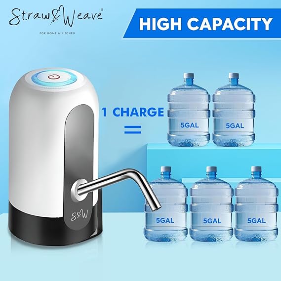 Automatic Water Dispenser Pump For 20 Litre Bottle | Portable C-Type Rechargeable Water Pump Dispenser for Home, Office & Outdoors | Water Can Pump For 20 Litre | Water Can Dispenser