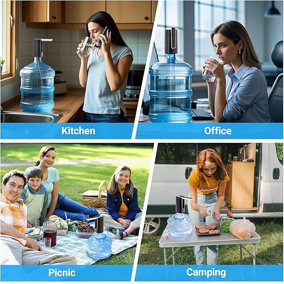 Automatic Water Dispenser Pump For 20 Litre Bottle | Portable C-Type Rechargeable Water Pump Dispenser for Home, Office & Outdoors | Water Can Pump For 20 Litre | Water Can Dispenser