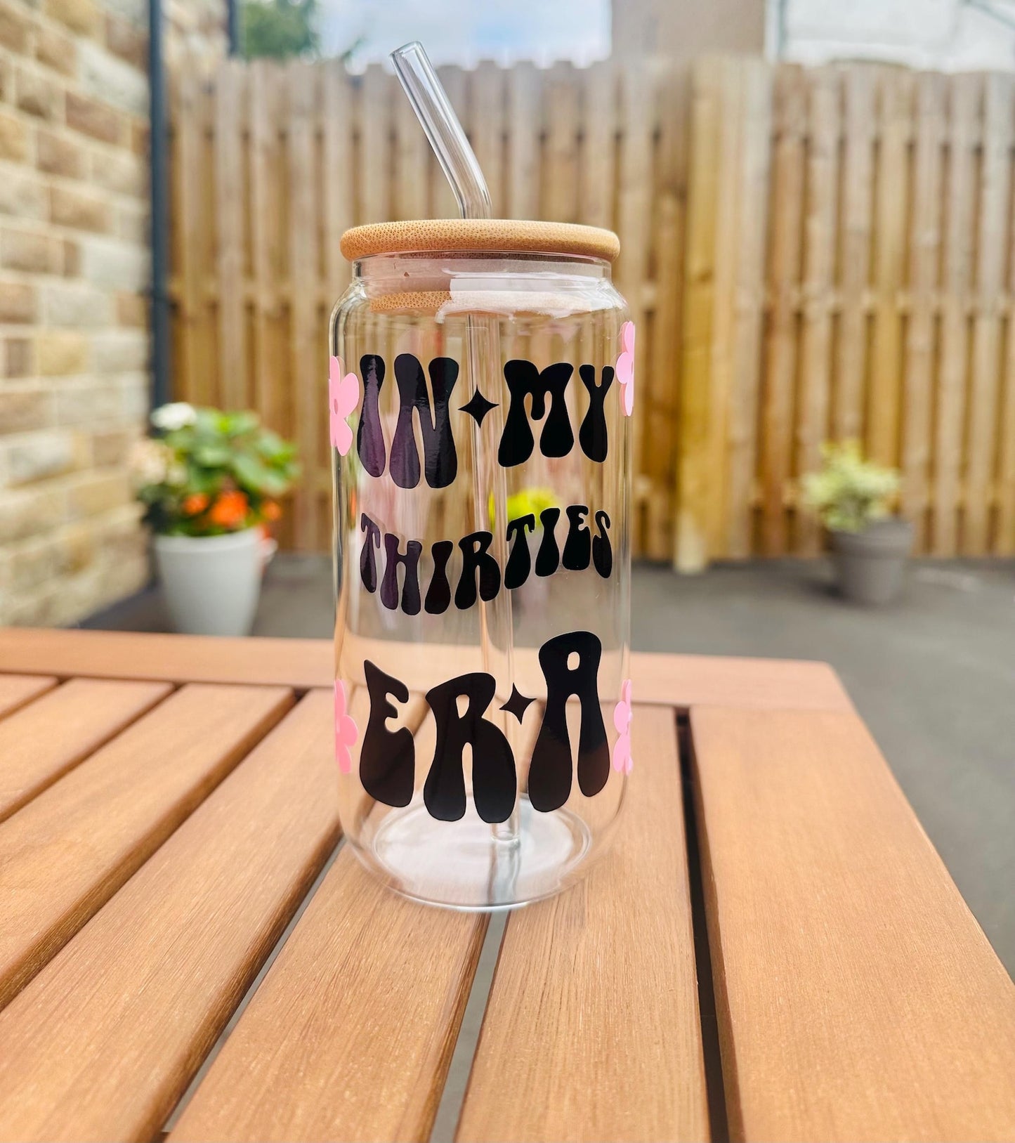 “In My Thirties Era” Glass Tumbler – Elegant Keepsake for Her | Gift for Mum, Daughter, or Best Friend