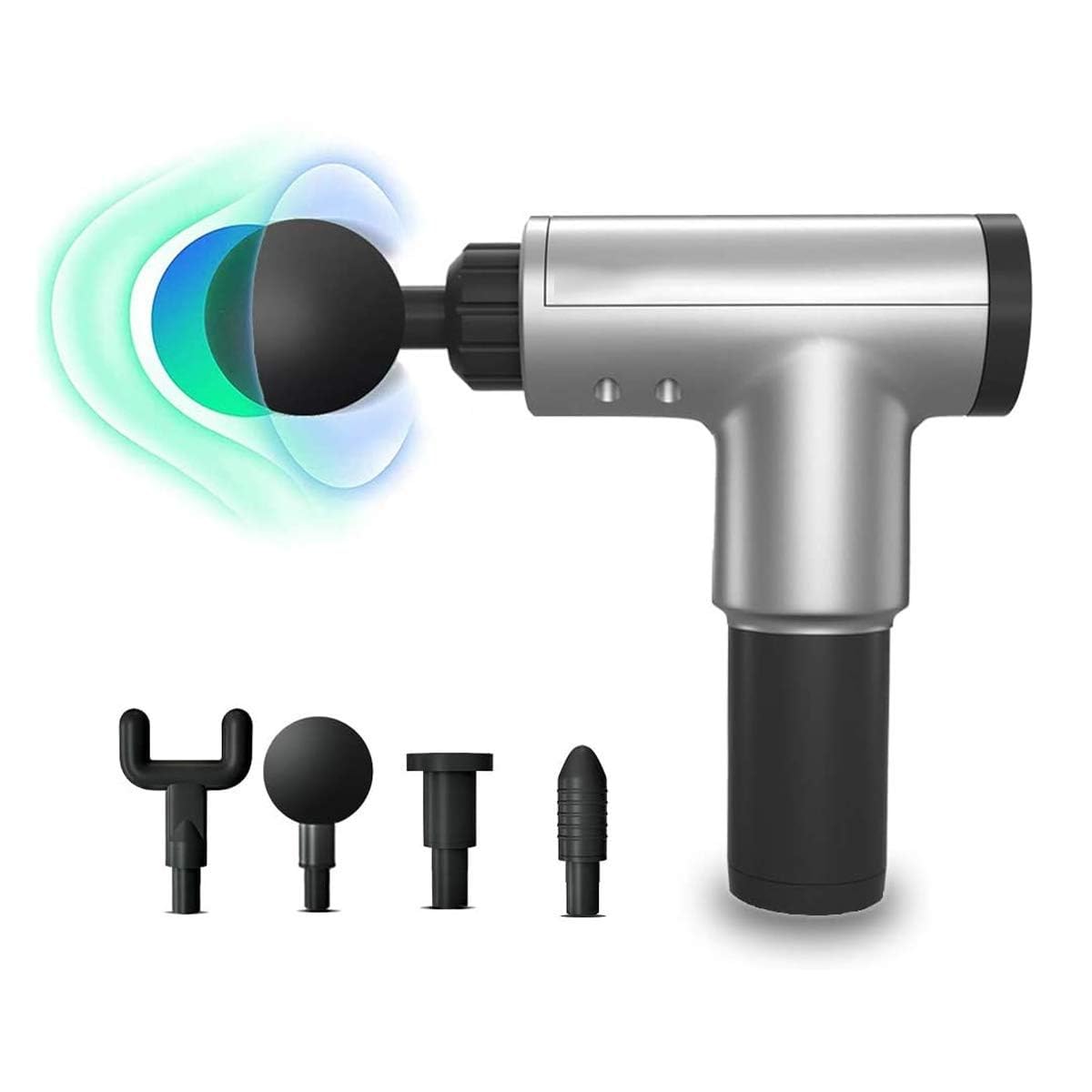 Homeezy Massage Gun for Full Body [With 4 Attachments] | Deep Tissue Body Massager for Pain Relief | Muscle Relaxation Tool | Ideal for Neck, Back, Legs & More | Compact & Powerful |