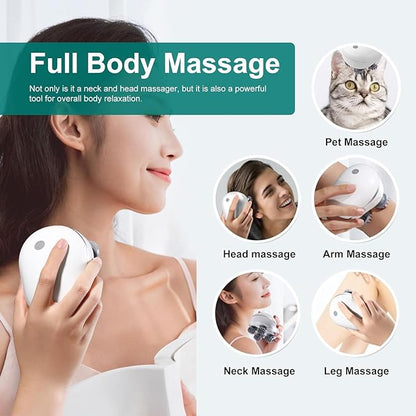 Scalp Massager, Rechargeable Electric Head Kneading Massager, 3 Speed Modes, Handheld Portable Head Scratcher Massager for Hair Growth, Deep Clean & Stress Relax.