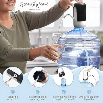 Automatic Water Dispenser Pump For 20 Litre Bottle | Portable C-Type Rechargeable Water Pump Dispenser for Home, Office & Outdoors | Water Can Pump For 20 Litre | Water Can Dispenser